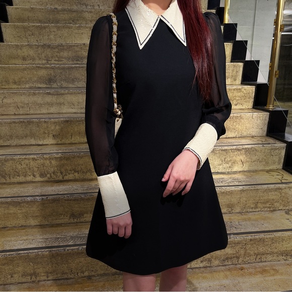 ✈️Sold! Miumiu Sequin Black and White Dress - Picture 5 of 14